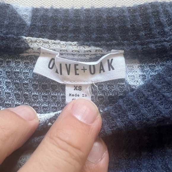 NWT Women's Olive & Oak Waffle Stars Long Sleeve Top MSRP $40 (A) - Picture 5 of 7